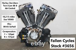 2006 Harley Softail Twin Cam B 88 Engine Motor 16,213 miles + WARRANTY