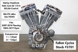 2012 Harley Street Glide CVO SE Twin Cam A 110 Engine Motor 70,000 miles