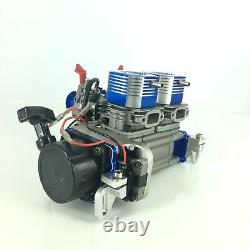 52CC Inline Twin Left Side Exhaust Marine Engine For RC Boat QJ RCMK