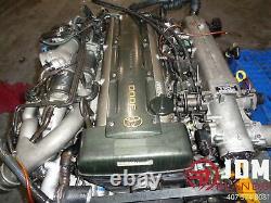93-96 Toyota Aristo Twin Turbo Engine Transmission Loom & Ecu Jdm 2jz-gte