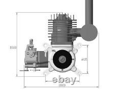 DLA64CC Gasoline In-line Engine Twin Cylinder with Muffler Ignition Spark plug