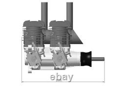 DLA64CC Gasoline In-line Engine Twin Cylinder with Muffler Ignition Spark plug