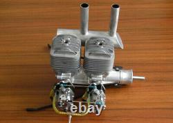 DLA64i2 64cc CNC Twin in line Gas Engine For RC Airplane WithElectronic Igniton