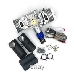 DLE130 Gasoline Engine Twin Cylinde With Ignition Exhaust Pipe For RC Aircraft