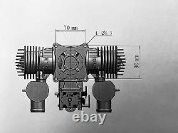 DLE-130cc Twin Gas Engine Free Shipping