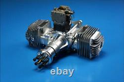 DLE 170CC Gas Engine Twin Cylinder Two Stroke Side Exhaust with CDI & Muffler