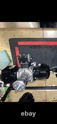 DLE 170CC Gas Engine Twin Cylinder Two Stroke Side Exhaust with CDI & Mufflers