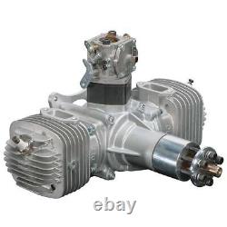 DLE Engines DLE-120cc Twin Gas Engine withElec Ig & Muffs DLEG0120 Gas Engines2