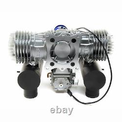 DLE Engines DLE-130cc Twin Gas Engine with Electric Ignition and Mufflers