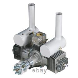 DLE Engines DLE-170cc Twin Gas Engine withElec Ig & Muffs DLEG0170 Gas Engines2
