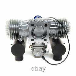 DLE Engines G0130 DLE-130cc Twin Gas Engine withEle Ignition and Muffs