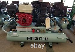 Hitachi Twin Tank Gas Portable Air Compressor with Honda GX160 Engine 8 Gallon