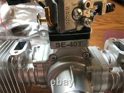 RCGF 40T SE 40CC Stinger TWIN Gas Engine NEW version with 1/4 32 slanted plugs