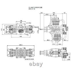 Saito Engines 100cc 4-Stroke Twin-Cylinder FG-100TS Gasoline Engine SAIEG100TS