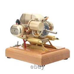 Stirling Engine 3.2cc Mini Gasoline Flat-Twin Four-Stroke Motorcycle Motor Model