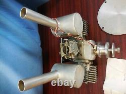 Twin Gas 2 Two Stroke RC Airplane Engine with Mufflers